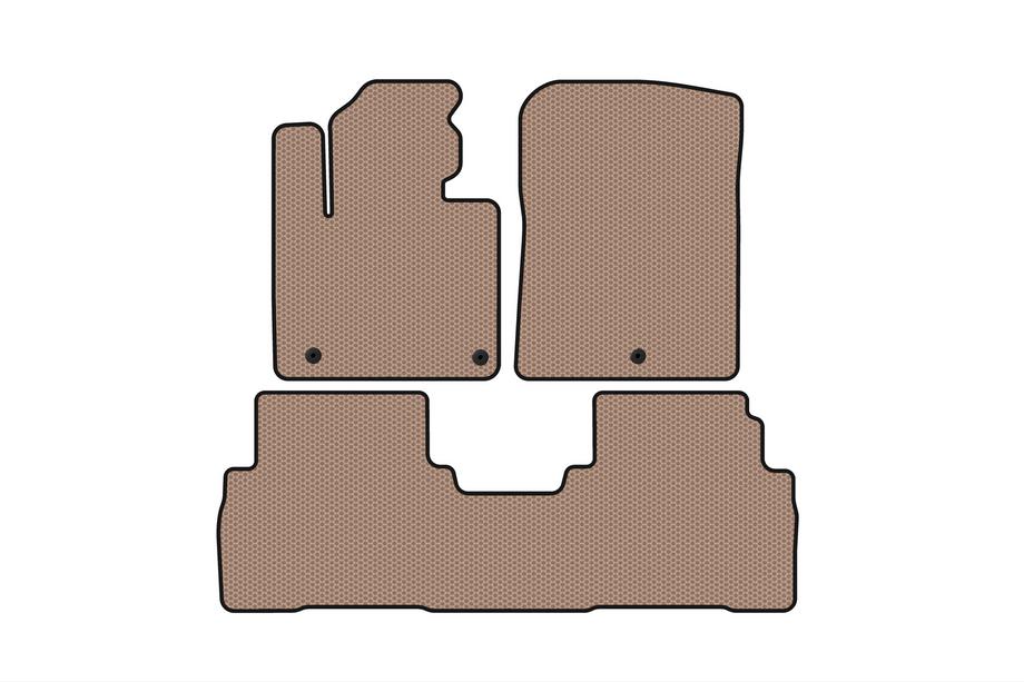 Kia Sorento III UM 2014-2020 Rubber floor mats Carsuit (7-seater, beige) Image
