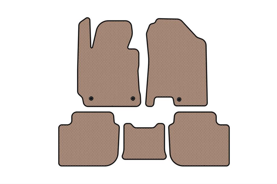 Kia Cerato 3 2013-2018 Rubber floor mats Carsuit (SD, beige) Image