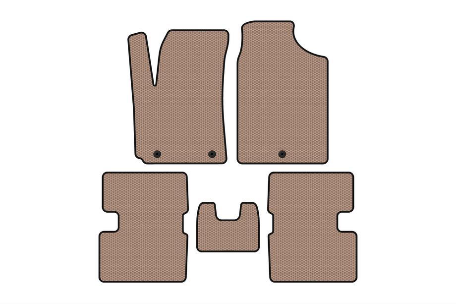 Kia Picanto 2016- Rubber Floor Mats Carsuit (HB, Beige) Image