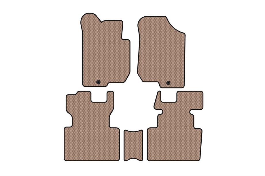 Kia Carens 1999-2012 Rubber floor mats Carsuit (2006-2012, 2 rows, 7-seater, beige) Image