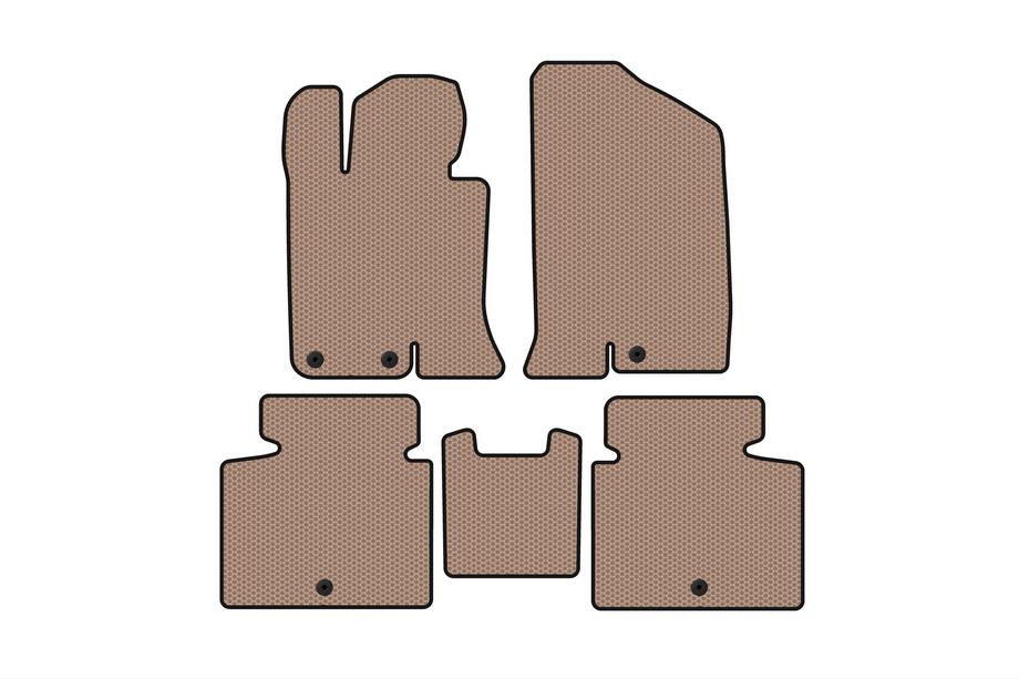 Kia Optima 2010-2016 Rubber Floor Mats Carsuit V-2 (SD, beige) Photo 1