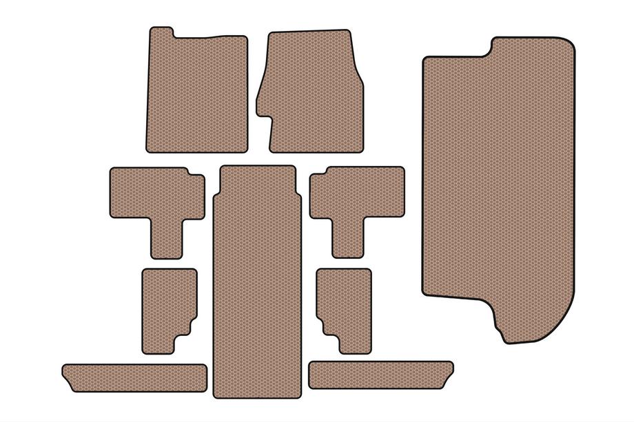Kia Carnival 2002-2013 Rubber floor mats Carsuit (full interior, beige) Image