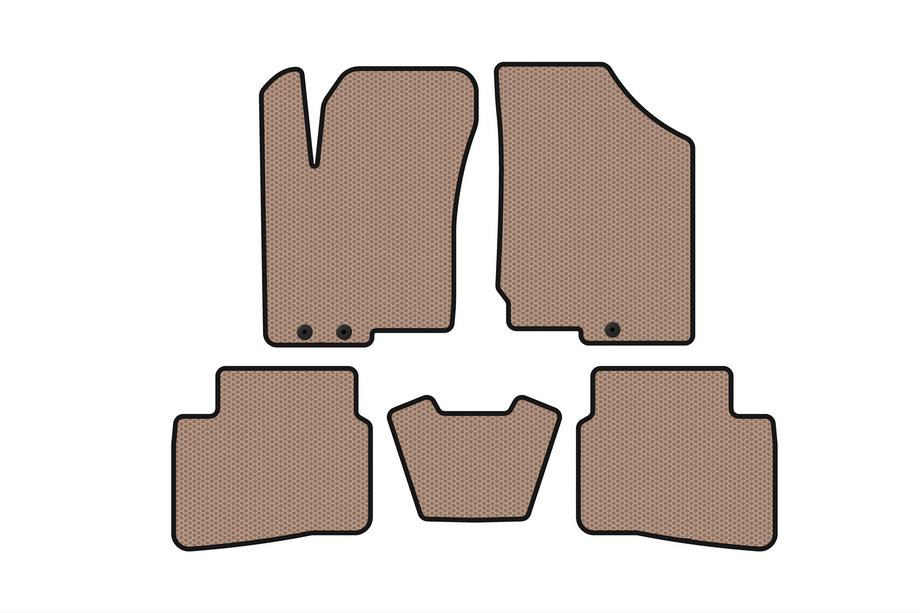 Kia Forte 2008–2024 Rubber floor mats Carsuit (2008-2012, beige) Image