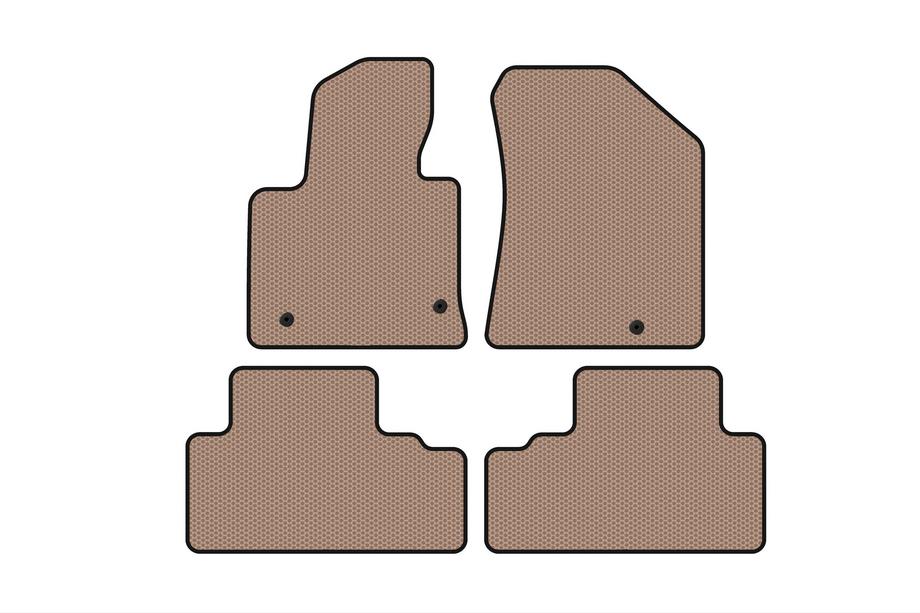 Kia Carens 2012- Rubber Floor Mats Carsuit (Beige) Image