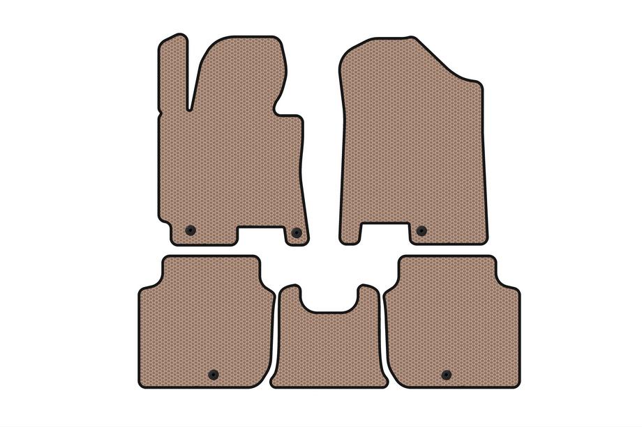 Kia Forte 2008–2024 Rubber floor mats Carsuit (2012-2016, beige) Image