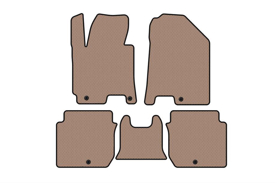 Kia Forte 2008–2024 Rubber floor mats Carsuit (2016-2018, beige) Image