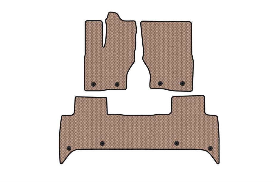 Land Rover Discovery V 2017- Rubber Floor Mats Carsuit (5-Seater, Beige) Photo 1