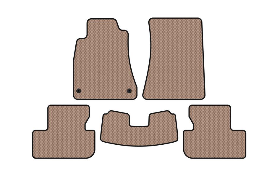 Lexus IS 2005-2013 Rubber Floor Mats Carsuit (SD, 2WD, Beige) Photo 1