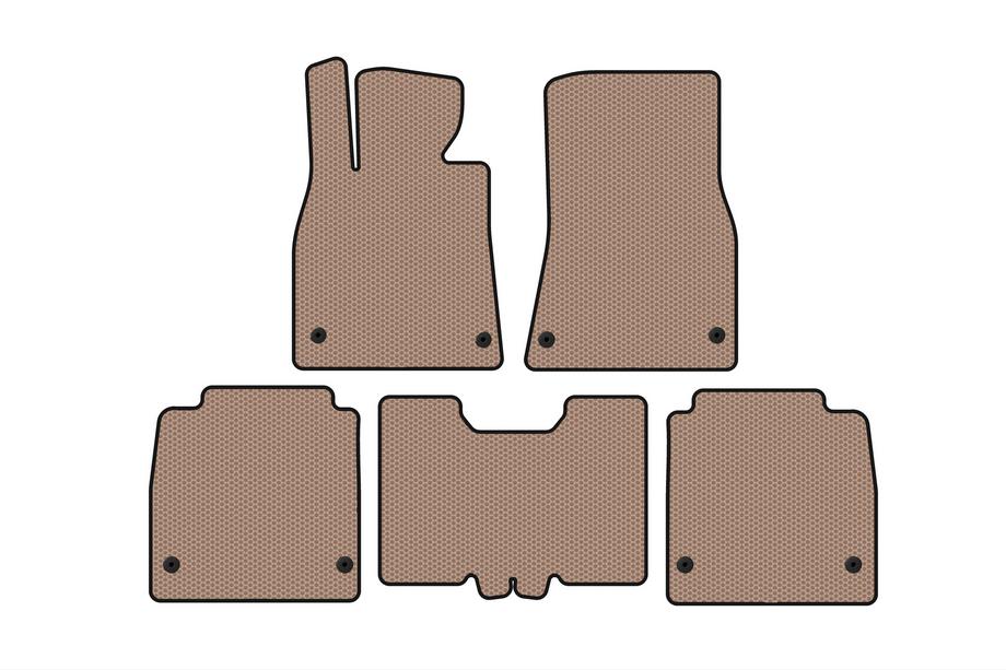 Lexus LS 2007-2017 Rubber Floor Mats Carsuit (2007-2010, SD, Long Wheelbase, Beige) Photo 1