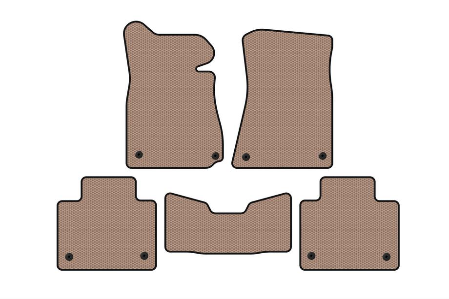 Lexus GS 2011-2020 Rubber Floor Mats Carsuit (2011-2015, SD, 2WD, Beige) Photo 1