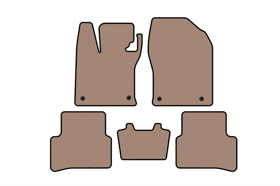 Lexus UX 2018- Rubber floor mats Carsuit (Hybrid, beige) Image