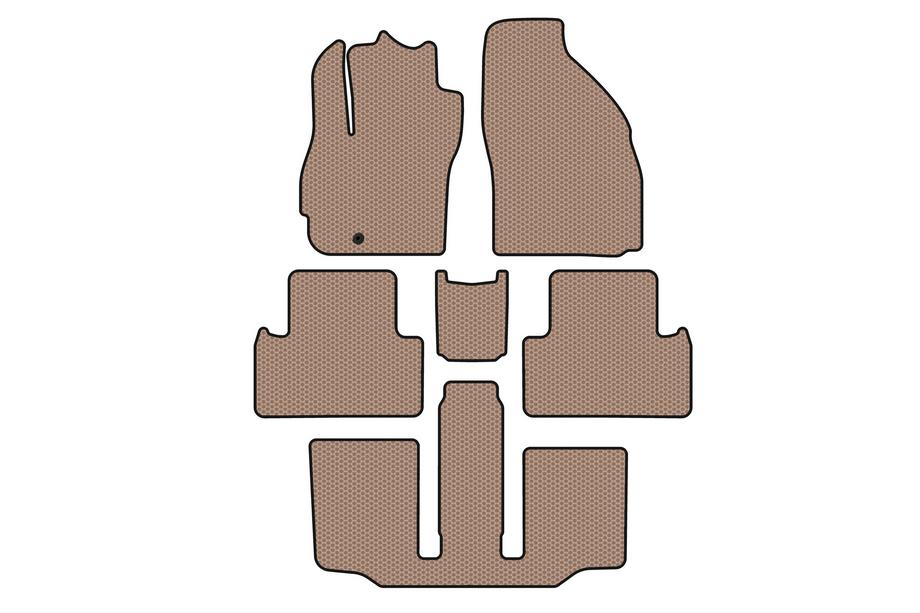 Mazda 5 2005-2009 Rubber floor mats Carsuit (3 rows, 7-seater, beige) Image