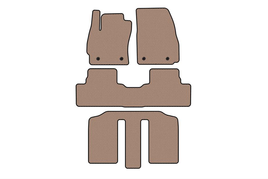 Mazda 5 2010-2018 Rubber floor mats Carsuit (3 rows, beige) Image