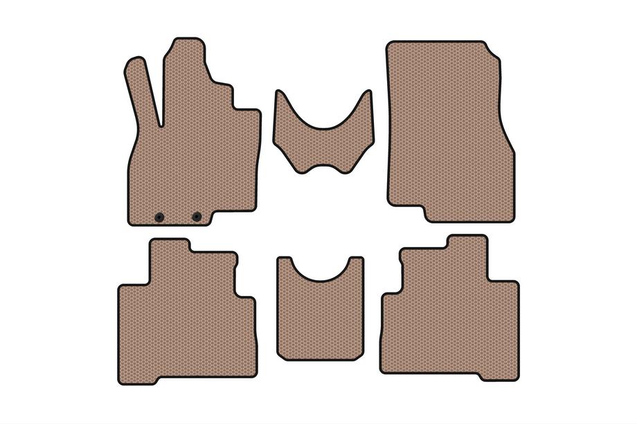 Mitsubishi Grandis 2003-2011 Rubber floor mats Carsuit (2 rows, beige) Image