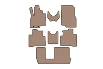 Mitsubishi Grandis 2003-2011 Rubber floor mats Carsuit (3 rows, beige) photo 1