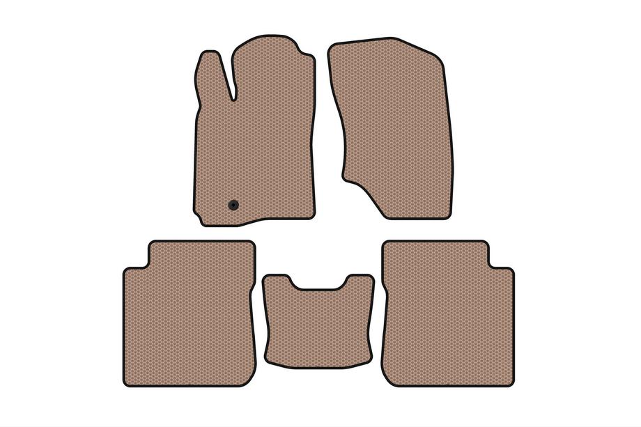 Mitsubishi Outlander 2001-2006 Rubber Floor Mats Carsuit (Beige) Photo 1