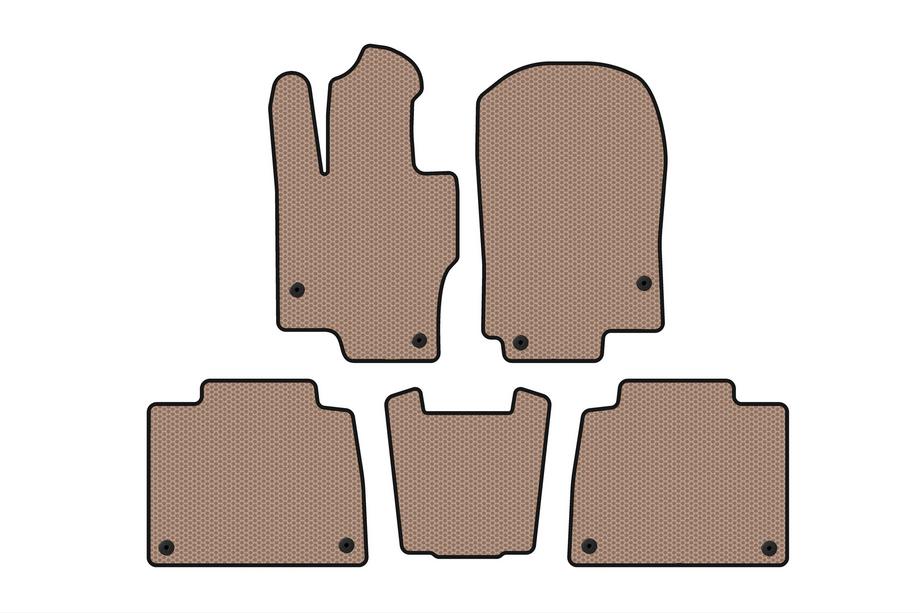 Mercedes GLE W167 2018- Rubber Floor Mats Carsuit (Beige) Image