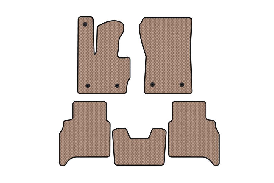 Mercedes G class W463 2018-2024 Rubber floor mats Carsuit (Automatic, beige) Image
