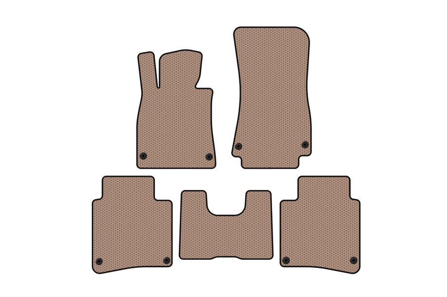 Mercedes S-class W222 2013-2022 Rubber Floor Mats Carsuit (2017-2020, SD, Long Wheelbase, Beige) Photo 1