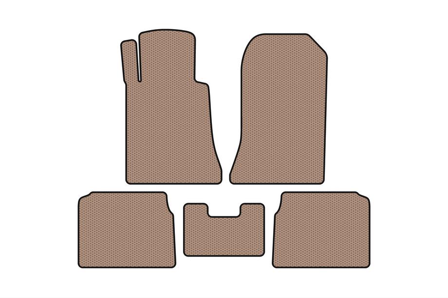 Mercedes E-class W124 1984–1997 Rubber floor mats Carsuit (SD, beige) Image