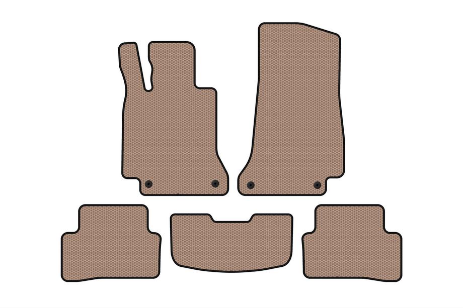 Mercedes C-class W205 2014-2021 Rubber floor mats Carsuit (SD, beige) Image