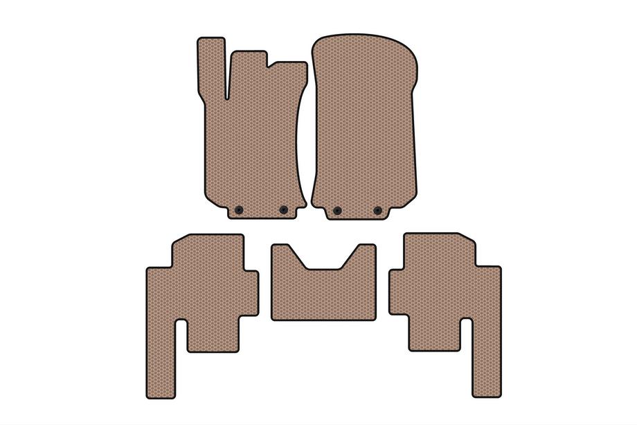 Mercedes R-class W251 2005-2017 Rubber floor mats Carsuit (2 rows, beige) Image