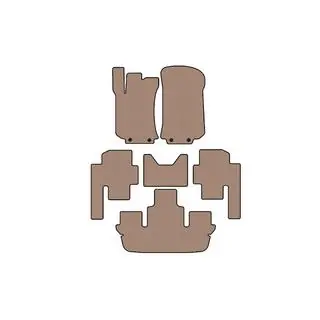 Rubber floor mats Carsuit (3 rows, beige) photo 1