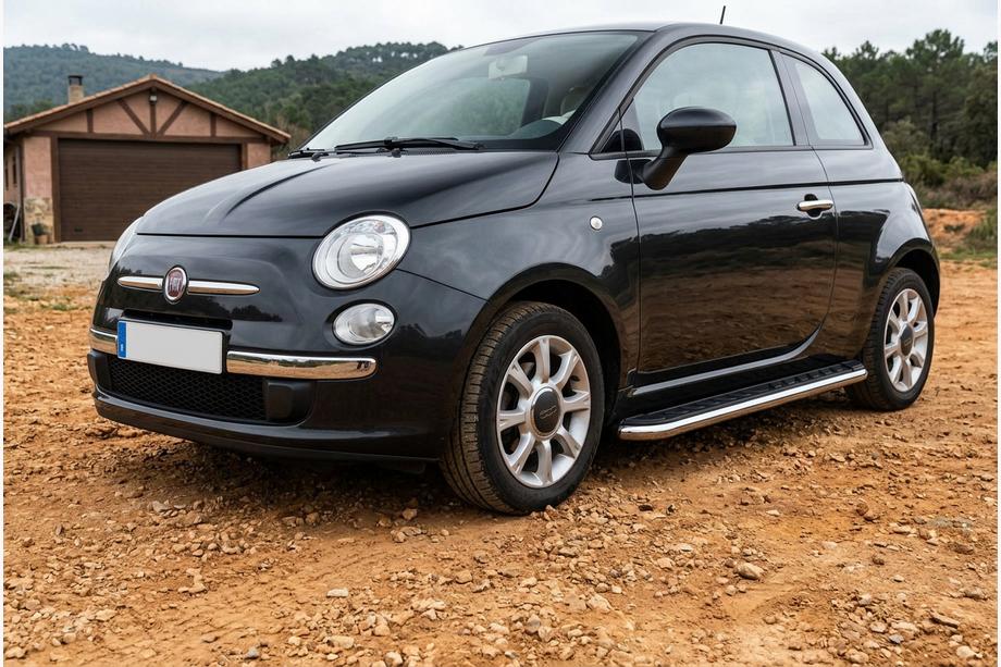 Fiat 500/500L 2013-2022 Side Steps Maydos V1 (2 pcs, Aluminum & Stainless Steel) Image