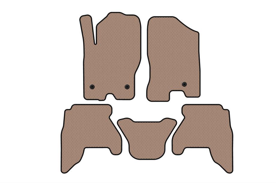 Nissan Pathfinder R51 2005-2014 Rubber floor mats Carsuit V1 (2 rows, beige, 2010-2014) Image
