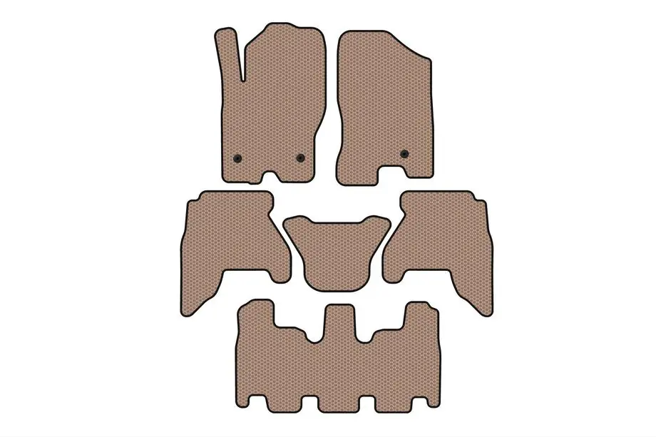 Nissan Pathfinder R51 2005-2014 Rubber floor mats Carsuit V1 (3 rows, beige, 2010-2014) Image