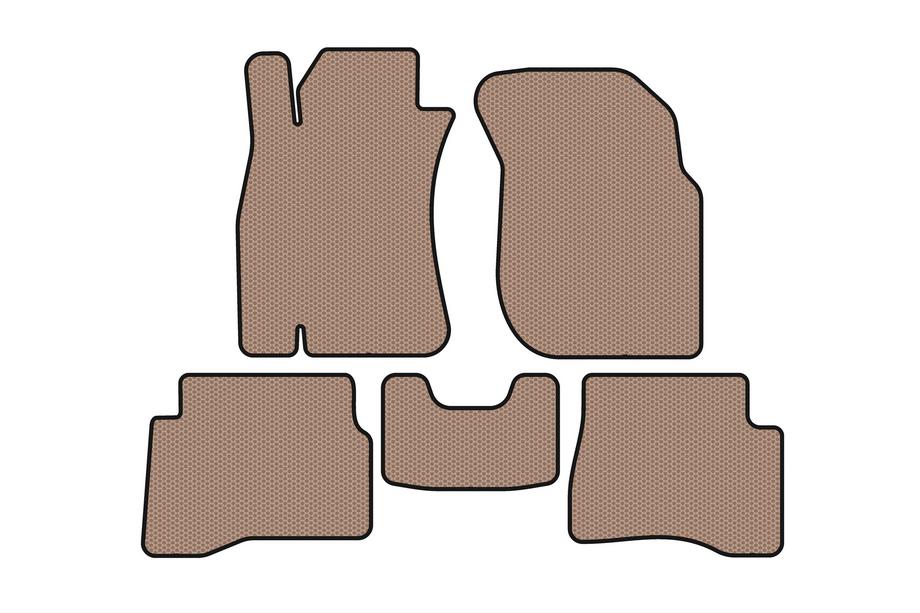 Nissan Almera N16 2000-2006 Rubber floor mats Carsuit (SD, beige) Photo 1