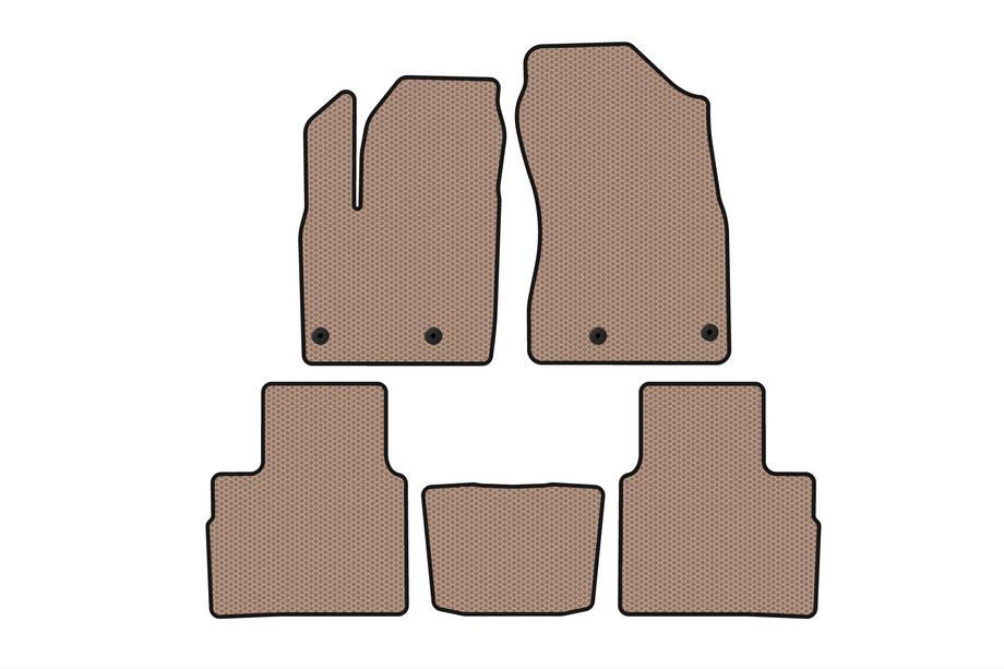 Nissan X-trail T33/Rogue 2022- Rubber Floor Mats Carsuit (5-Seater, Beige) Image