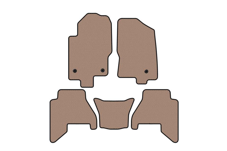 Nissan Pathfinder R51 2005-2014 Rubber floor mats Carsuit V2 (2 rows, Beige, 2010-2014) Image
