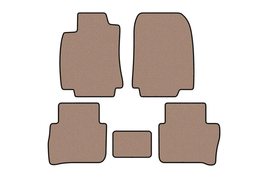 Nissan Tiida 2011-2014 Rubber Floor Mats Carsuit (HB, Beige) Image