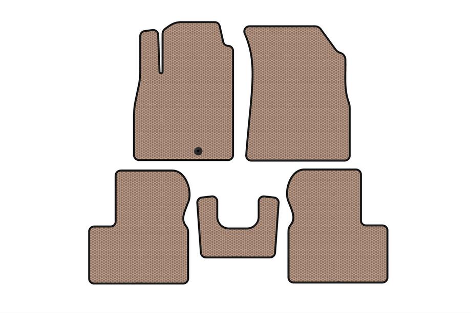 Nissan Micra K13 2011-2016 Rubber Floor Mats Carsuit (Beige) Image