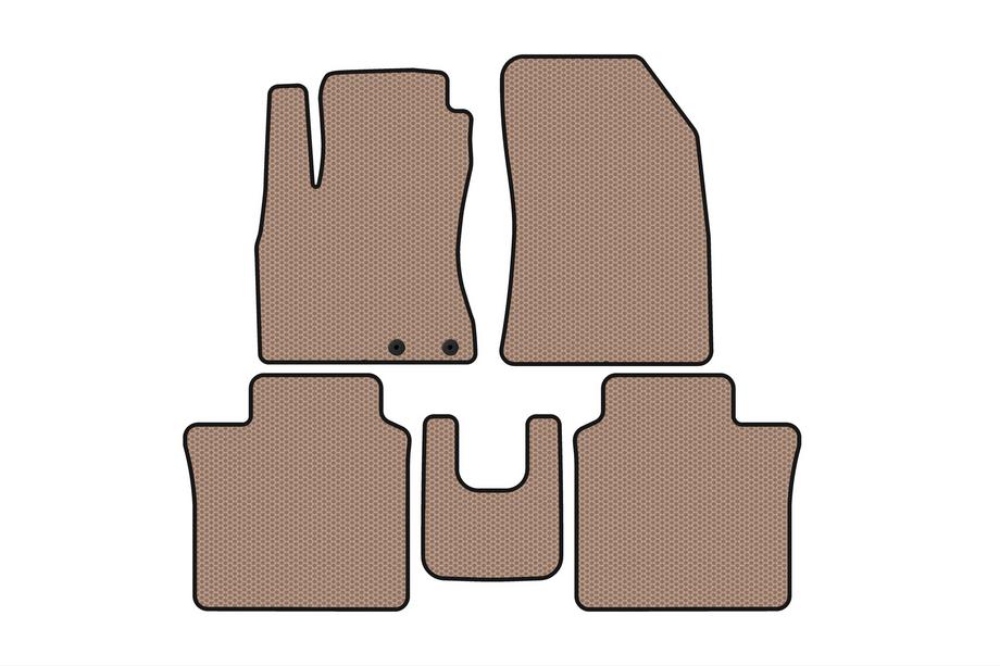 Nissan Note 2012-2020 Rubber Floor Mats Carsuit (HB, Beige) Image