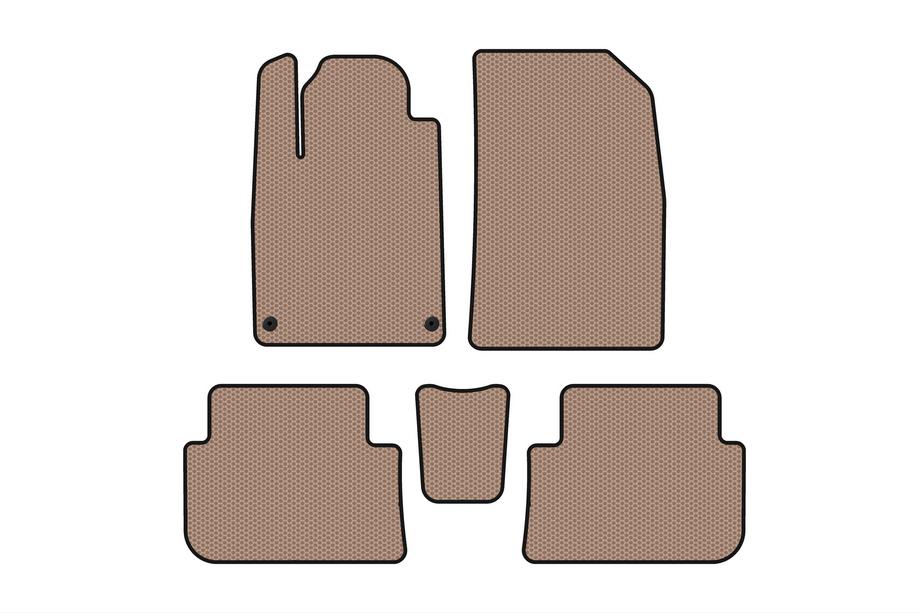 Peugeot 407 2004-2011 Rubber floor mats Carsuit (SD, beige) Image