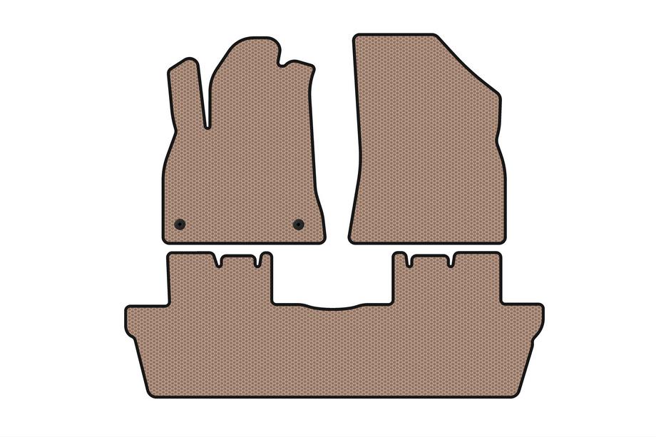 Peugeot 5008 2009-2016 Rubber Floor Mats Carsuit (Beige) Photo 1