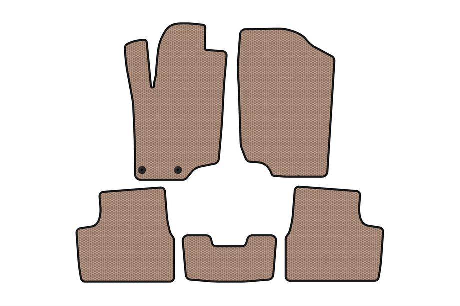 Peugeot 207 2006–2014 Rubber floor mats Carsuit (HB, 5-door, beige) Photo 1