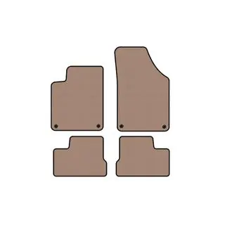 Rubber Floor Mats Carsuit (Beige)
