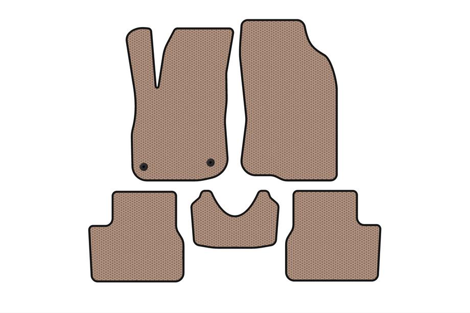 Peugeot 2008 2013-2019 Rubber Floor Mats Carsuit (Beige) Image