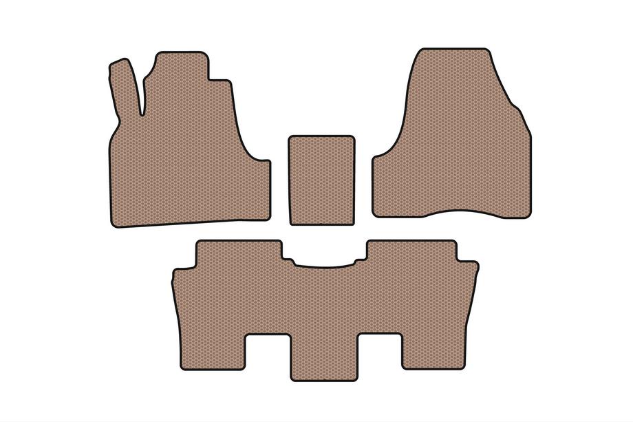 Peugeot 807 2002-2014 Rubber Floor Mats Carsuit (Beige) Image