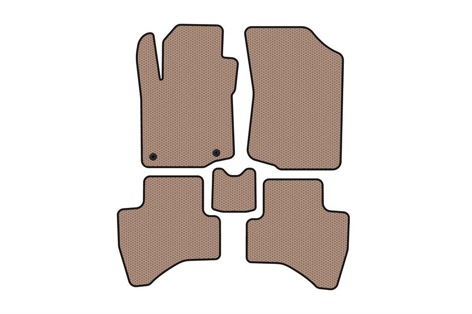 Peugeot 107 2005-2014 Rubber Floor Mats Carsuit (HB, Beige) Image