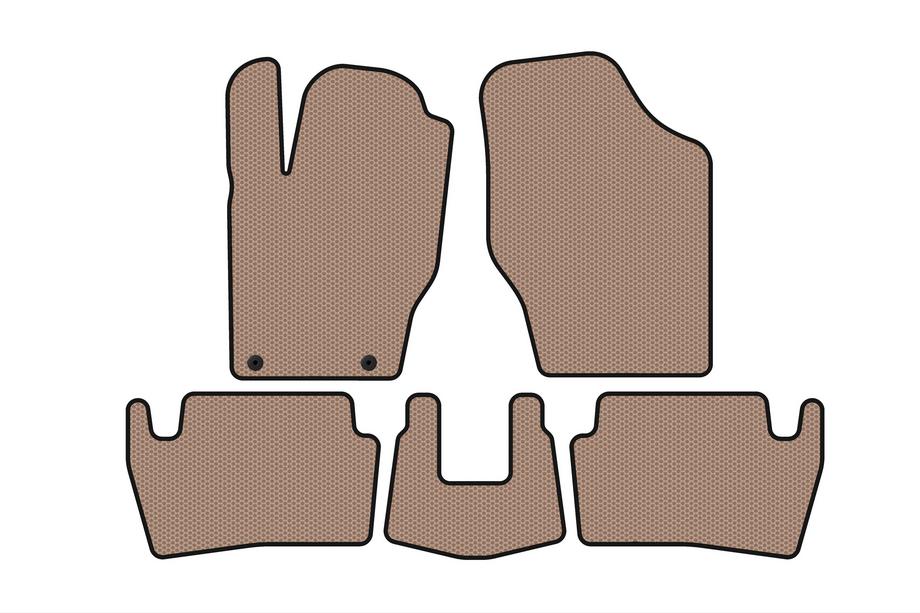 Peugeot 307 2001-2008 Rubber floor mats Carsuit (2001-2005, HB, 5-door, beige) Photo 1