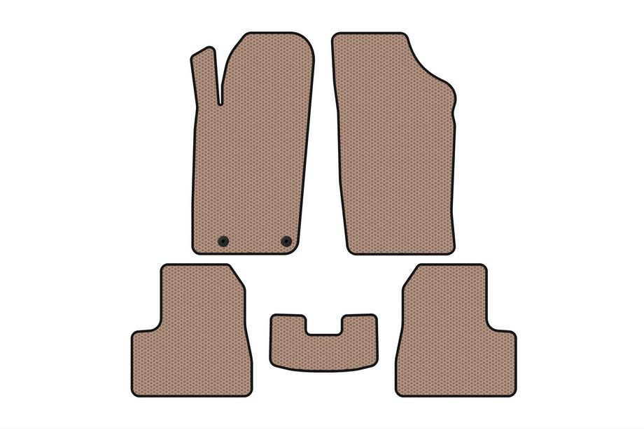 Peugeot 206 1998-2024 Rubber Floor Mats Carsuit (2009-2013, Beige) Photo 1