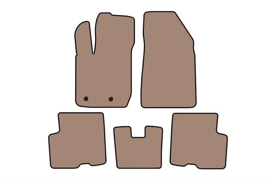 Renault Arkana 2019- Rubber Floor Mats Carsuit (Front-Wheel Drive, Beige) Image