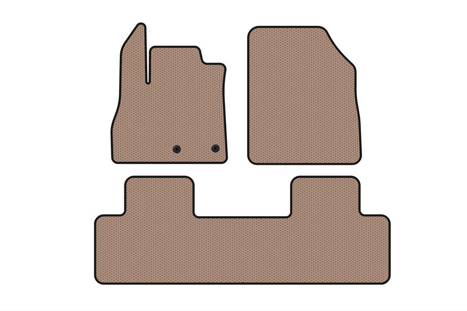 Renault Scenic/Grand 2016–2025 Rubber Floor Mats Carsuit (5-Seater, Beige) Image