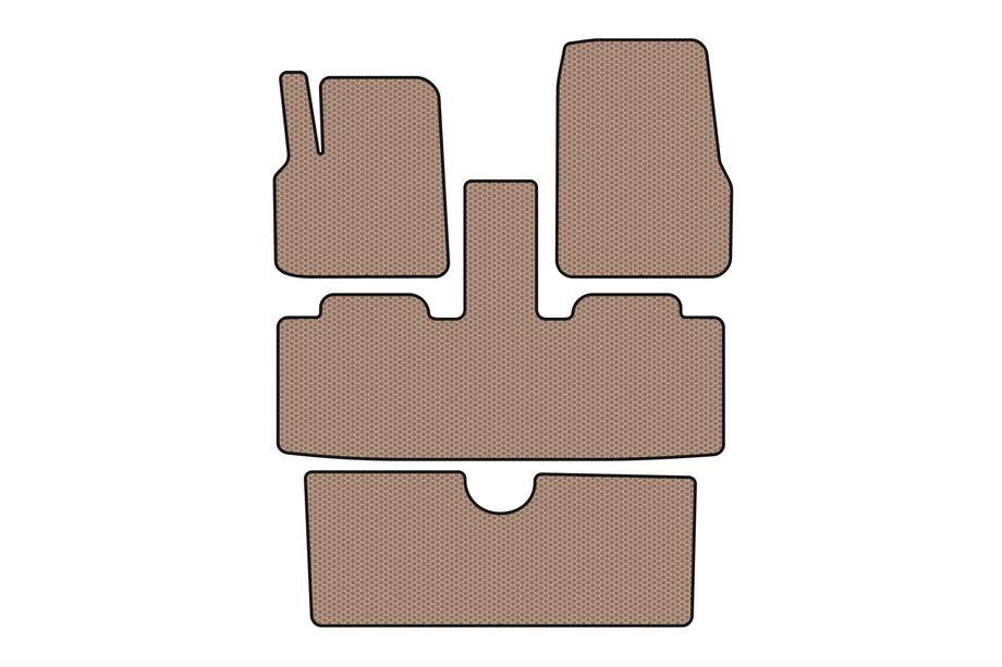 Renault Espace 2002-2014 Rubber floor mats Carsuit (3 rows, 7-seater, beige) Image