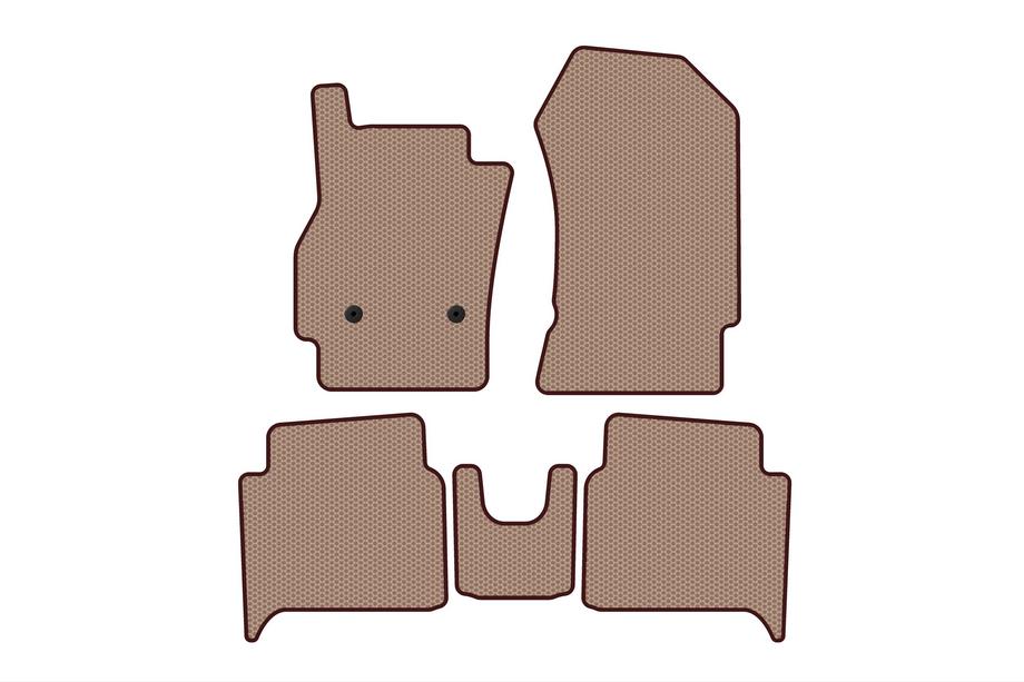 Renault Zoe 2012-2019 Rubber Floor Mats Carsuit (HB, Beige) Photo 1