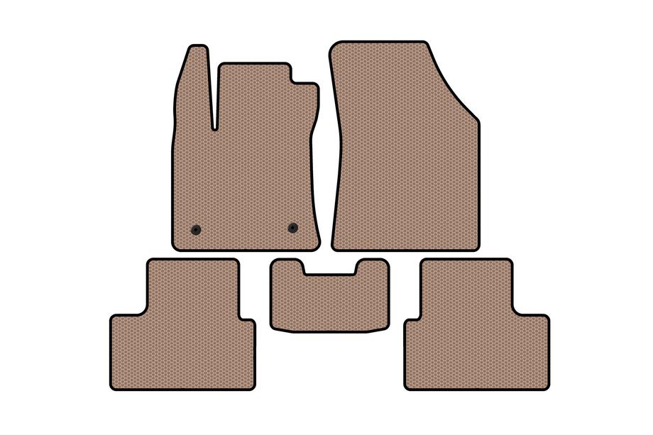 Renault Megane IV 2016-2025 Rubber floor mats Carsuit (SD, beige) Photo 1